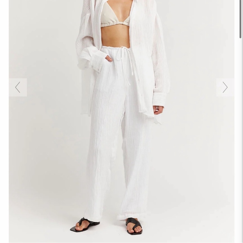 Dissh Nicole linen crinkle drawstring pants